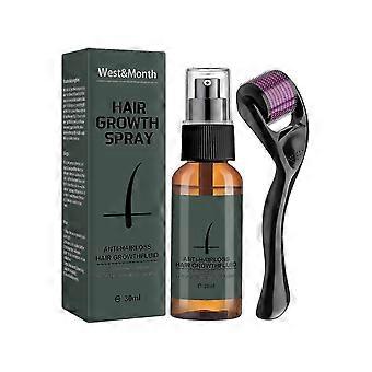 Skægvækstrullesæt til mænd, skægvækstolie, nærende forstærker-30 ml