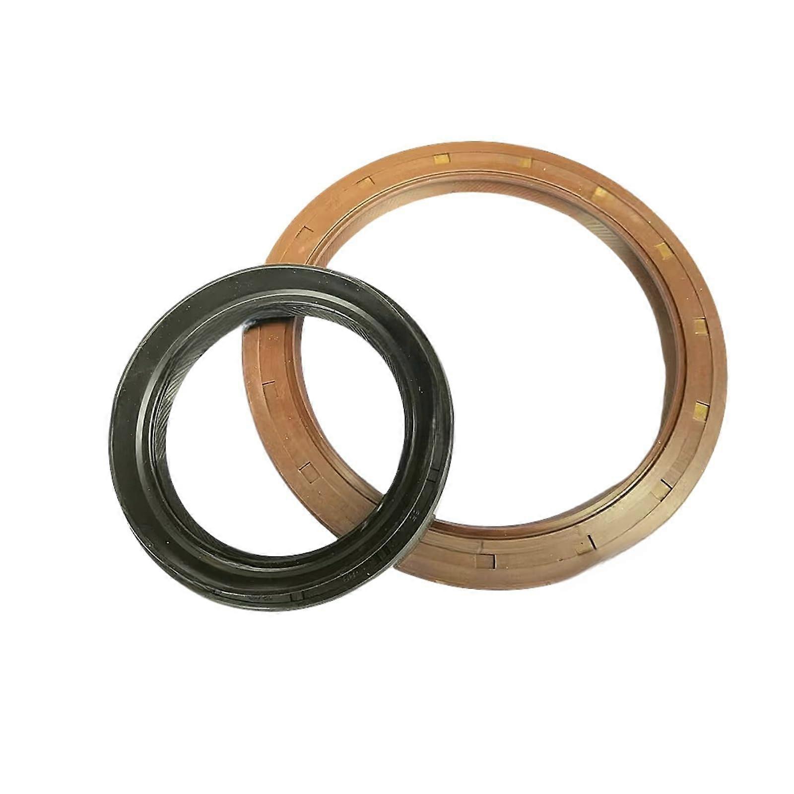 2 Pcs Crankshaft Oil Seal for Yanmar 4TNE106 Engine Parts, Compatible Replacement Seals, Durable Design