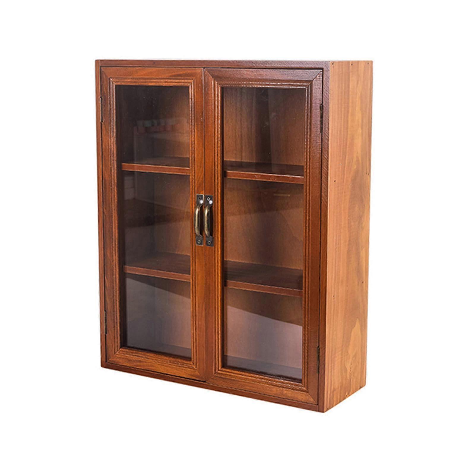 Vintage Countertop Cabinet14.5'x5.2'x18'Medicine Cabinet, βιτρίνα με οργανική γυάλινη πόρτα