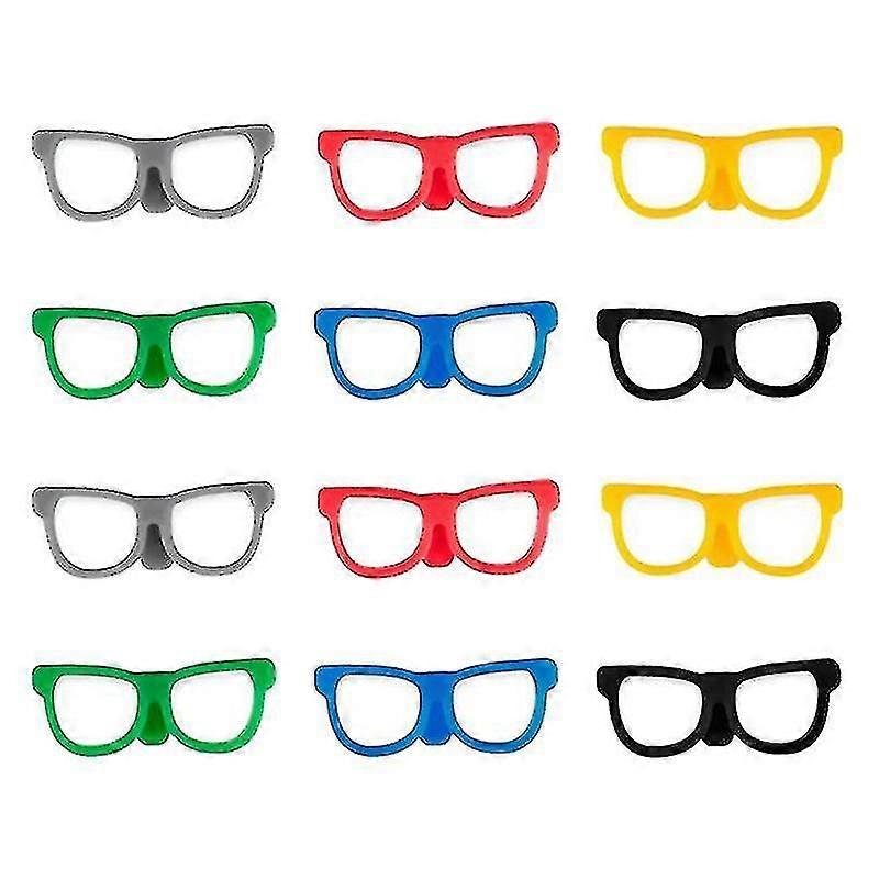 12pcs Silikongläser Form Wein Glas Marker Wein Identifikator Trinkbecher Zeichen (gemischte Farben)