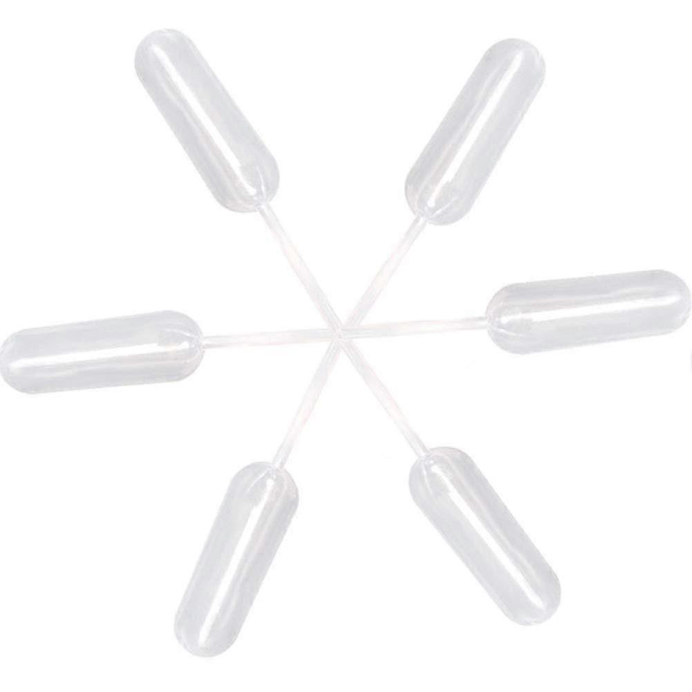 50 pipette Pasteur monouso in plastica trasparente da 4 ml per marmellata, succo, trasferimento, contagocce, mini, aromatizzate