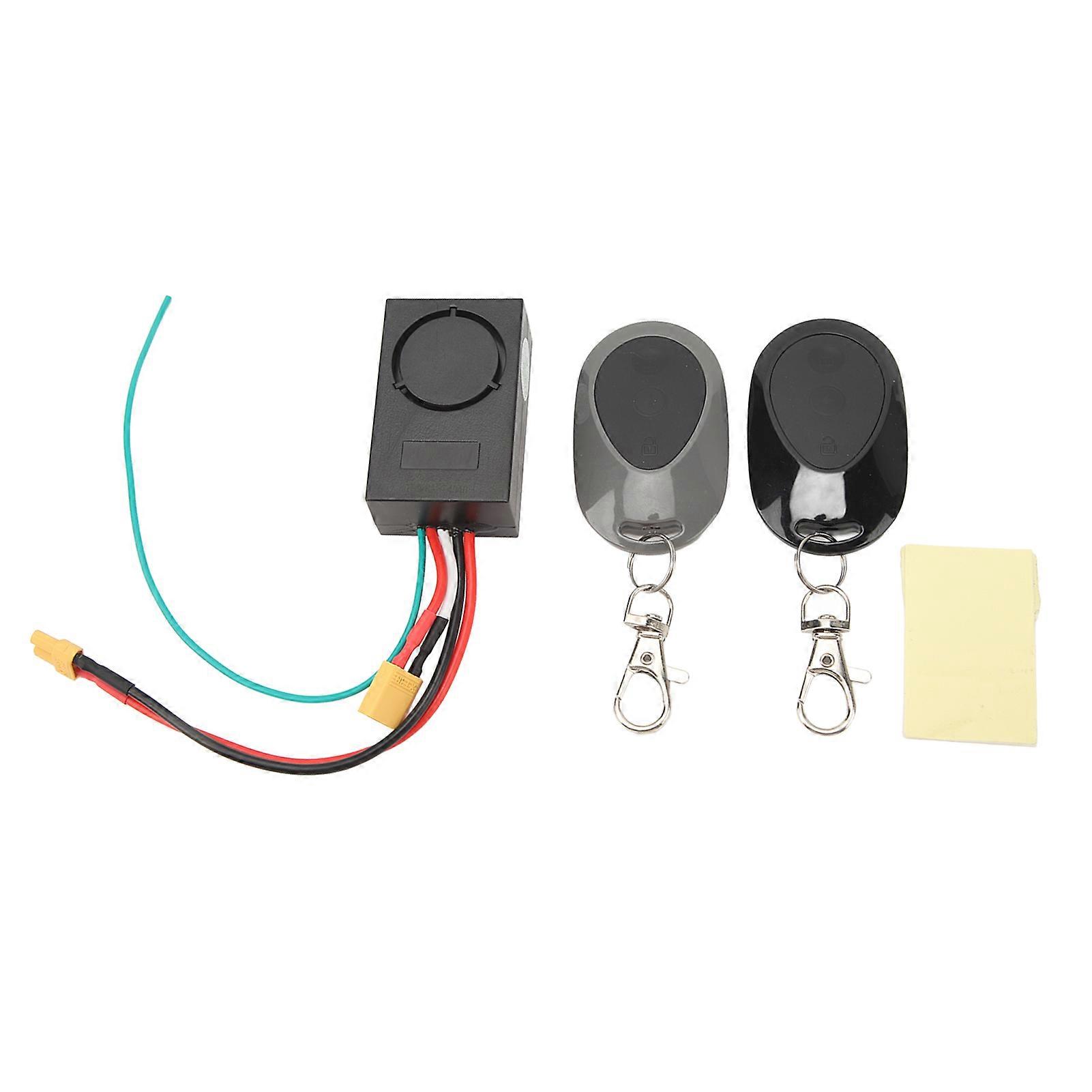 Security System 115dB with 2 Remote Control Electric Scooter Anti Theft Alarm XT30 Interface for M365 Scooters