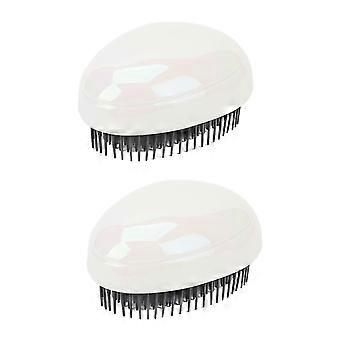 2pcs Scalp Massage Shampoo Brush Home Hair Salon Portable Cute Egg Shaped Detangling Hair Brush