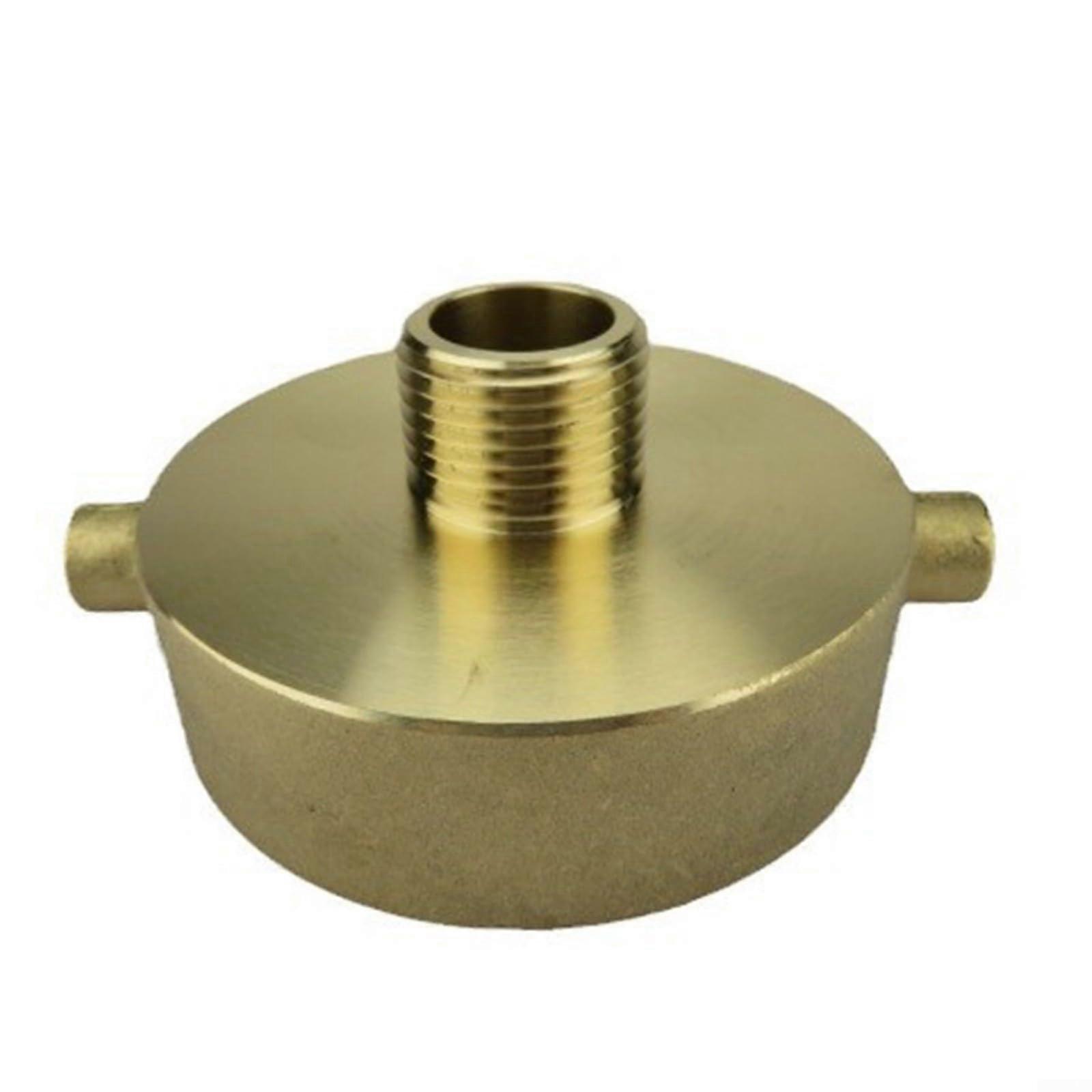 2-1/2 NST/NH Female 3/4 GHT Male Brass Fire Hydrant Hose Adapter For Connecting Garden Hoses, 2-1/2 NH x 3/4 GHT