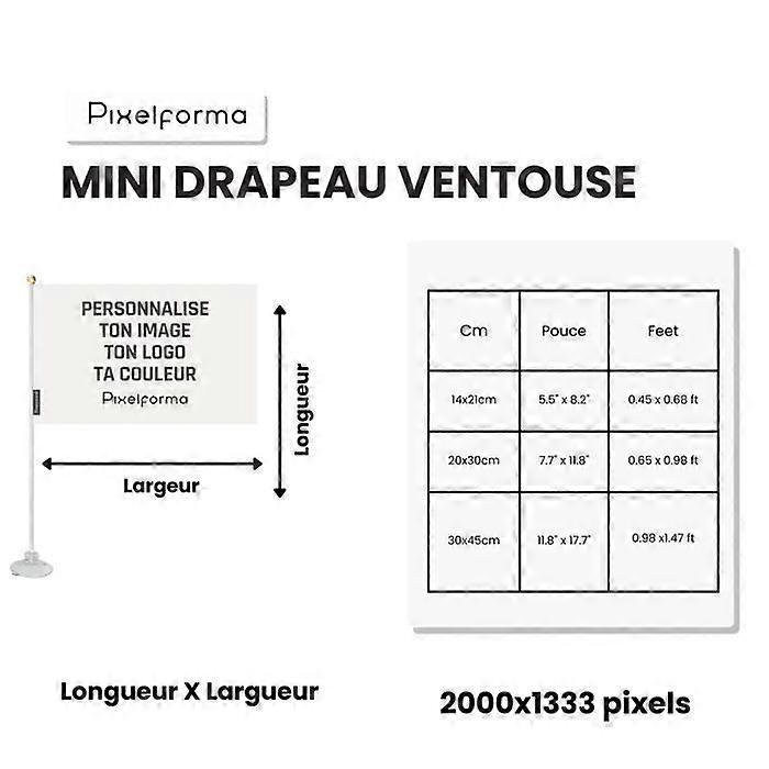 Flag - Cameroon - Mini Suction Cup Flag - 20 x 30 cm - Polyester - Double-sided Print