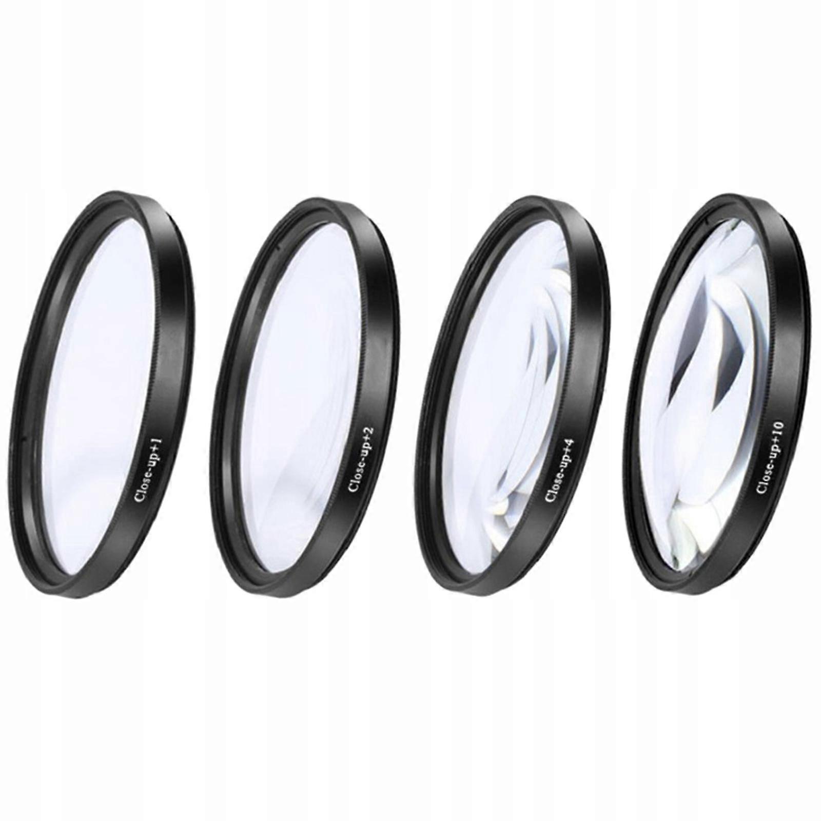 4 Pieces Close Up Filter Kit +1 +2 +4 +10 Macro Conversion Lens With 72mm