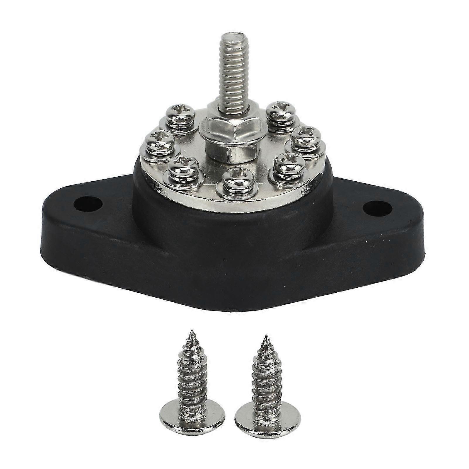 1/4 Zoll Schwarz M6 Single Stud Stromverteilungsklemme 12V 48V Batterie Junction Post Bus Bar Block Stud für Autos Wohnmobile Schiffe LKW