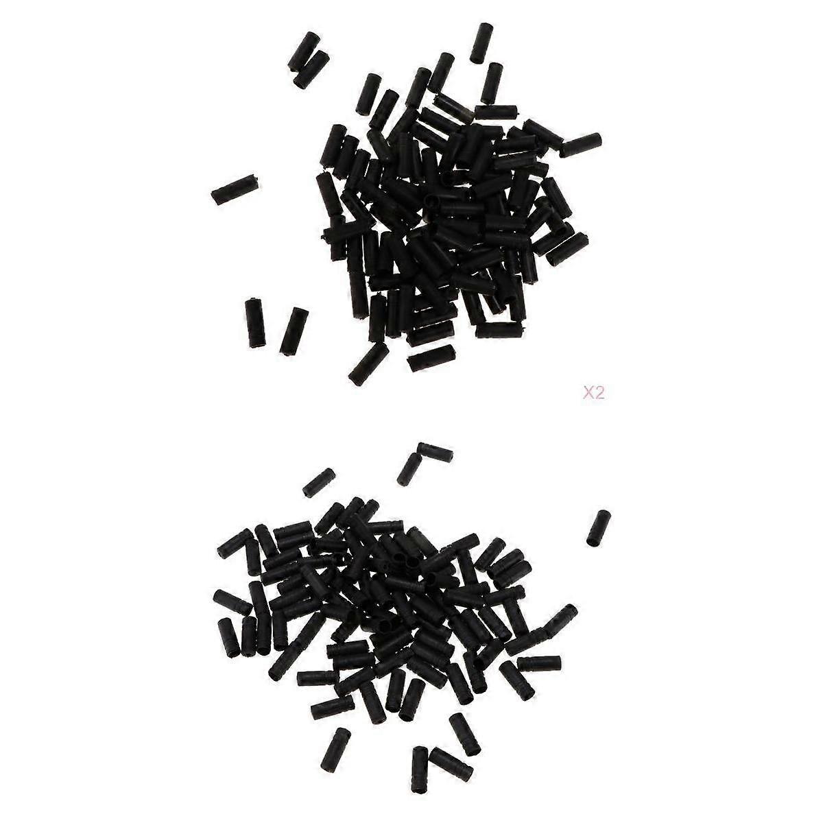 200pcs 4mm + 100x 5mm Brake Cable Wire End Caps End Caps