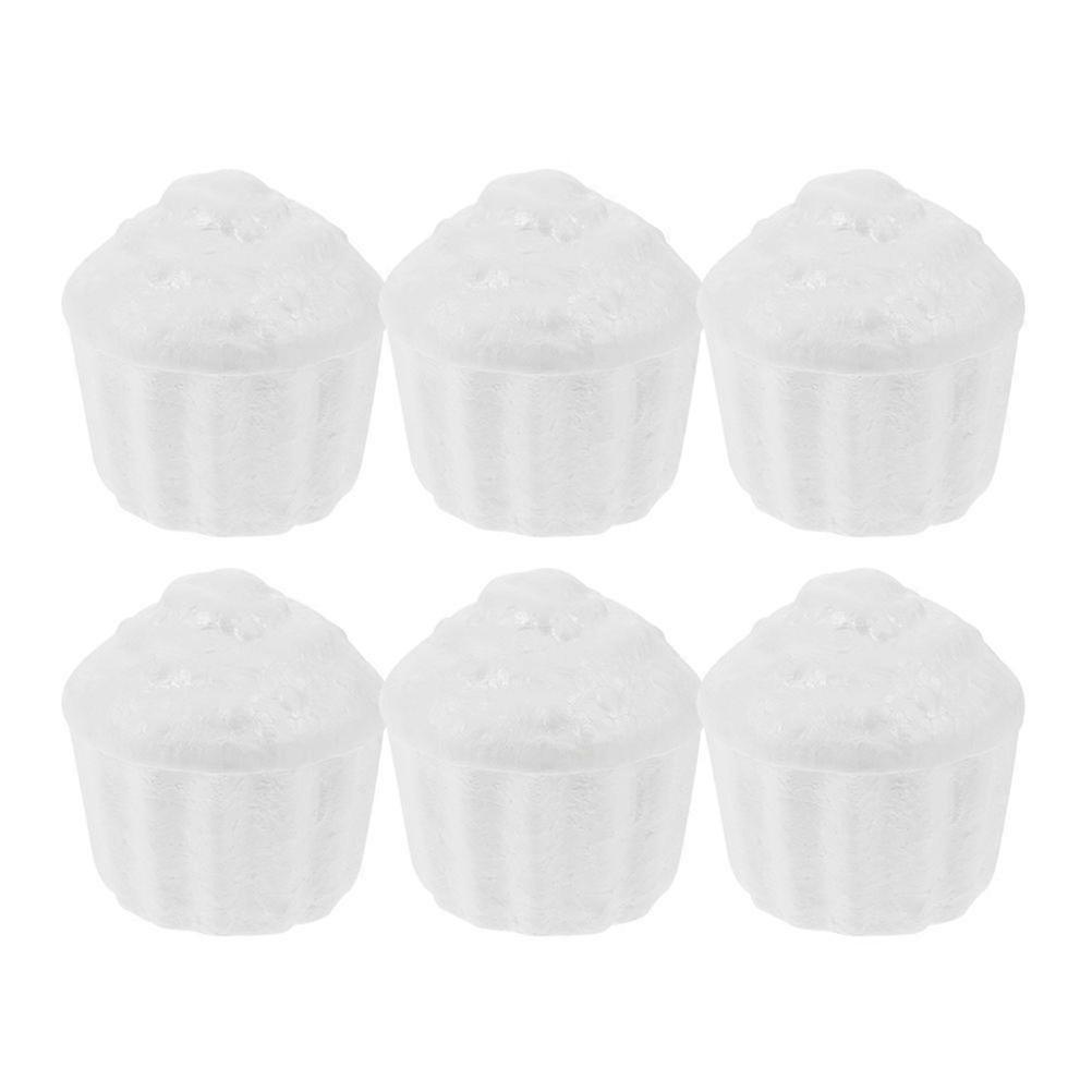 6Pcs Cupcake Dummy Foam Fake Cake Model Cake Decorating Model Crafting Foams Cake