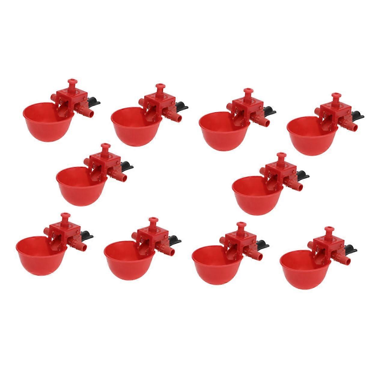 Automatic Poultry Waterer Trays 30-Pcs Plastic Set Adjustable Water Level For Chickens Pigeons Quail