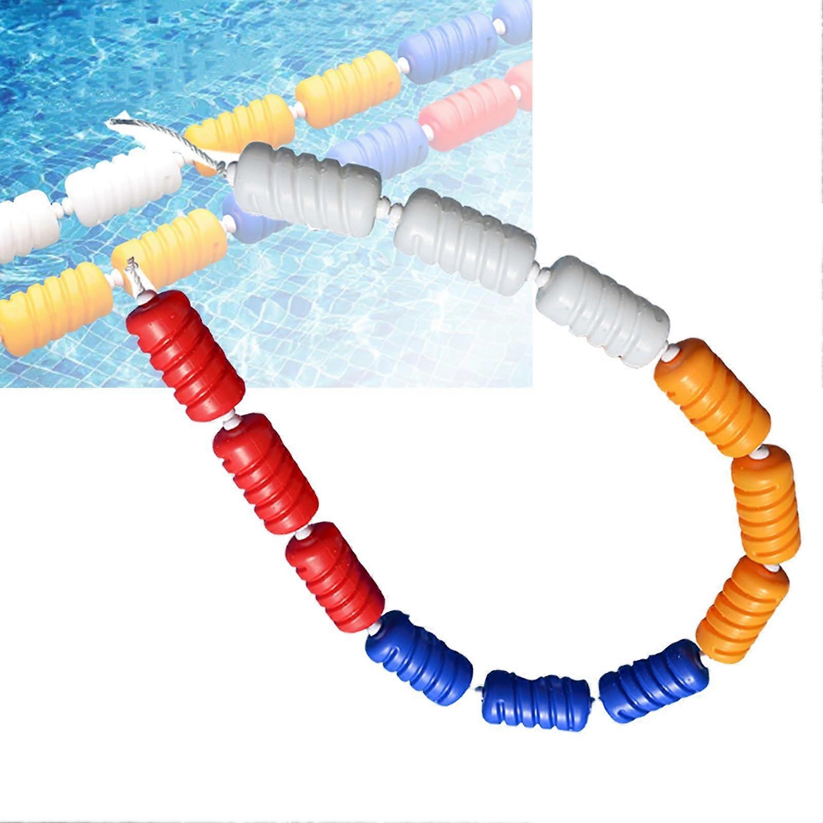 Floating Safety Line for Pools with Buoys - Steel Wire, 12 m, For Shallow and Deep Water in Built-In Pools, Swim Clubs