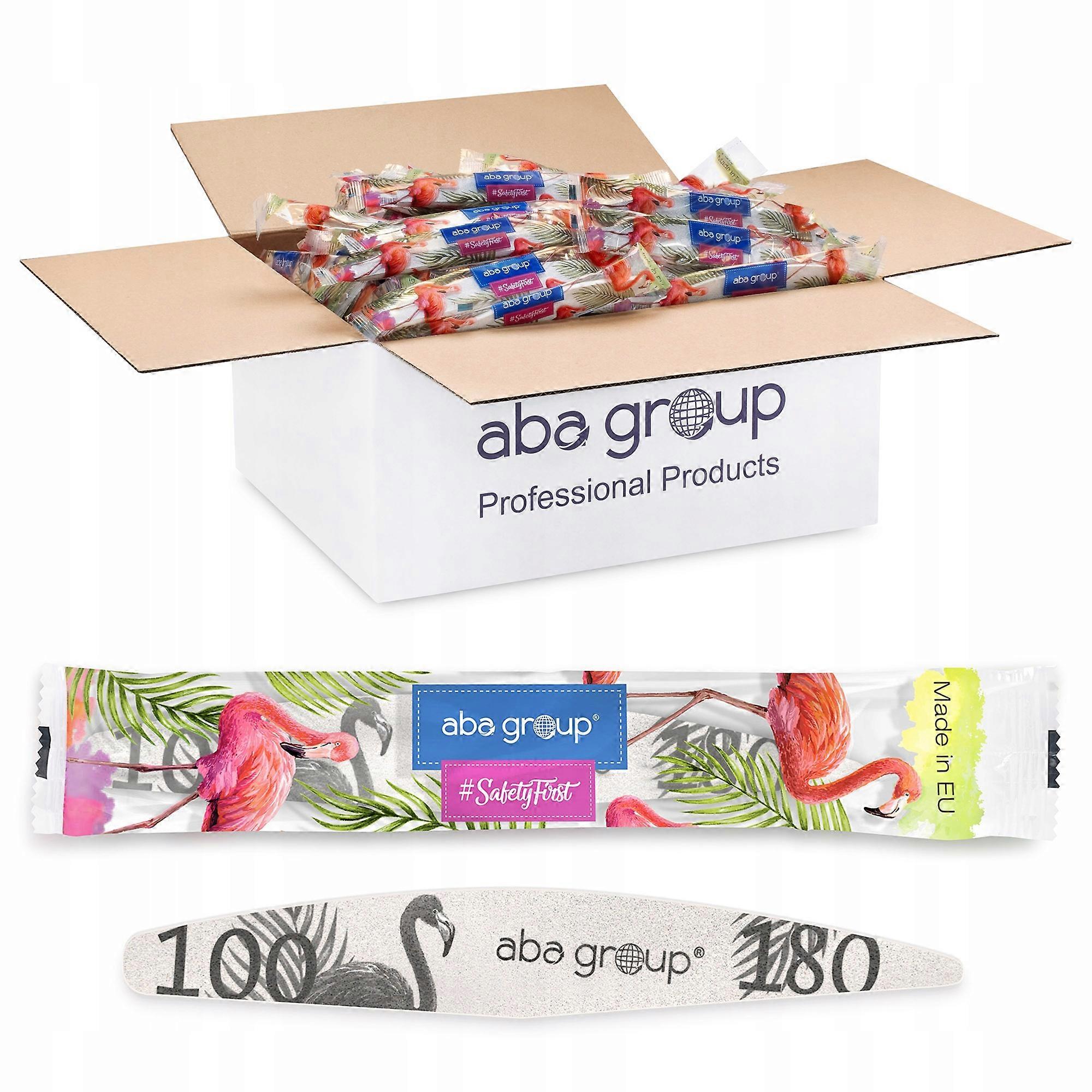 Aba Group SAFE PACKAGE Lima de uñas WINGS 100/180 STANDARD - FLAMINGO, 500 piezas