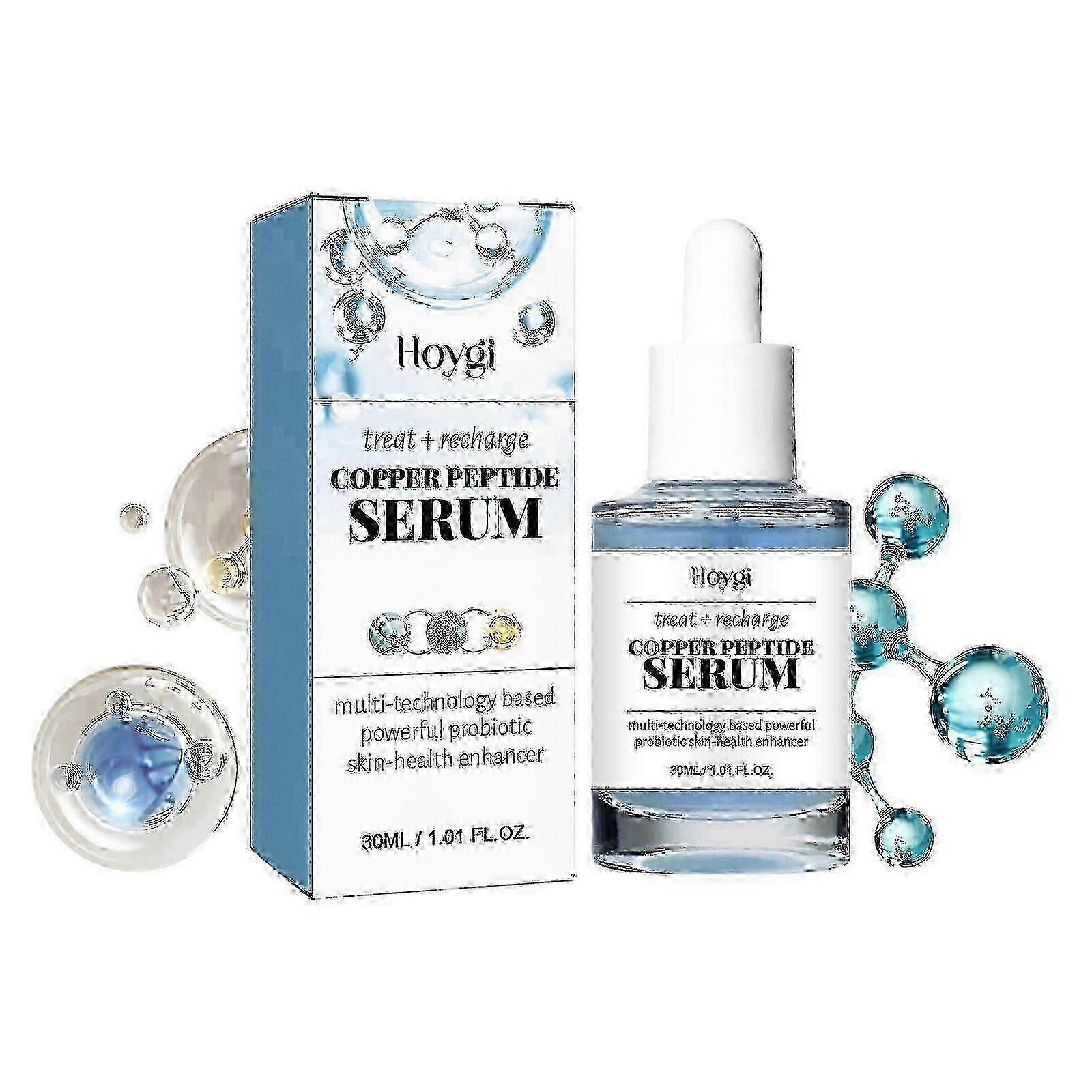 Copper Peptides Serum, Fade Lines Tighten Pores Hydrate Lighten Skin Anti-Aging Essence