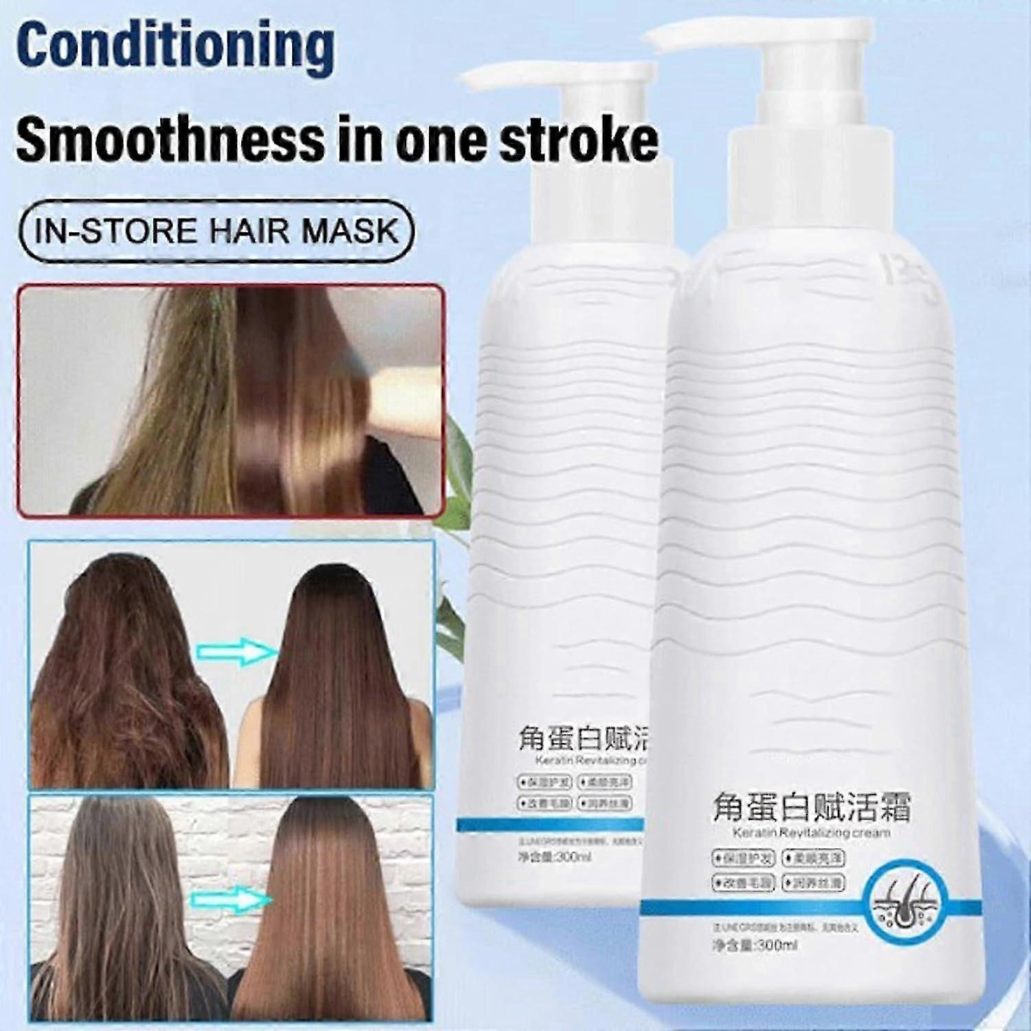 Consolidateh Keratin Revitalizing Cream, Keratin-Revitalizing Cream Conditioner, Keratin Boost Awakening Hair, Hair Smoothing Leave-In Conditioner for