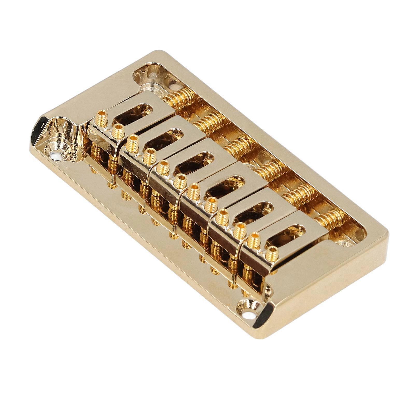 6-String E-Gitarre Messing Steg Kit, 10,5 x 52,5mm, Gold
