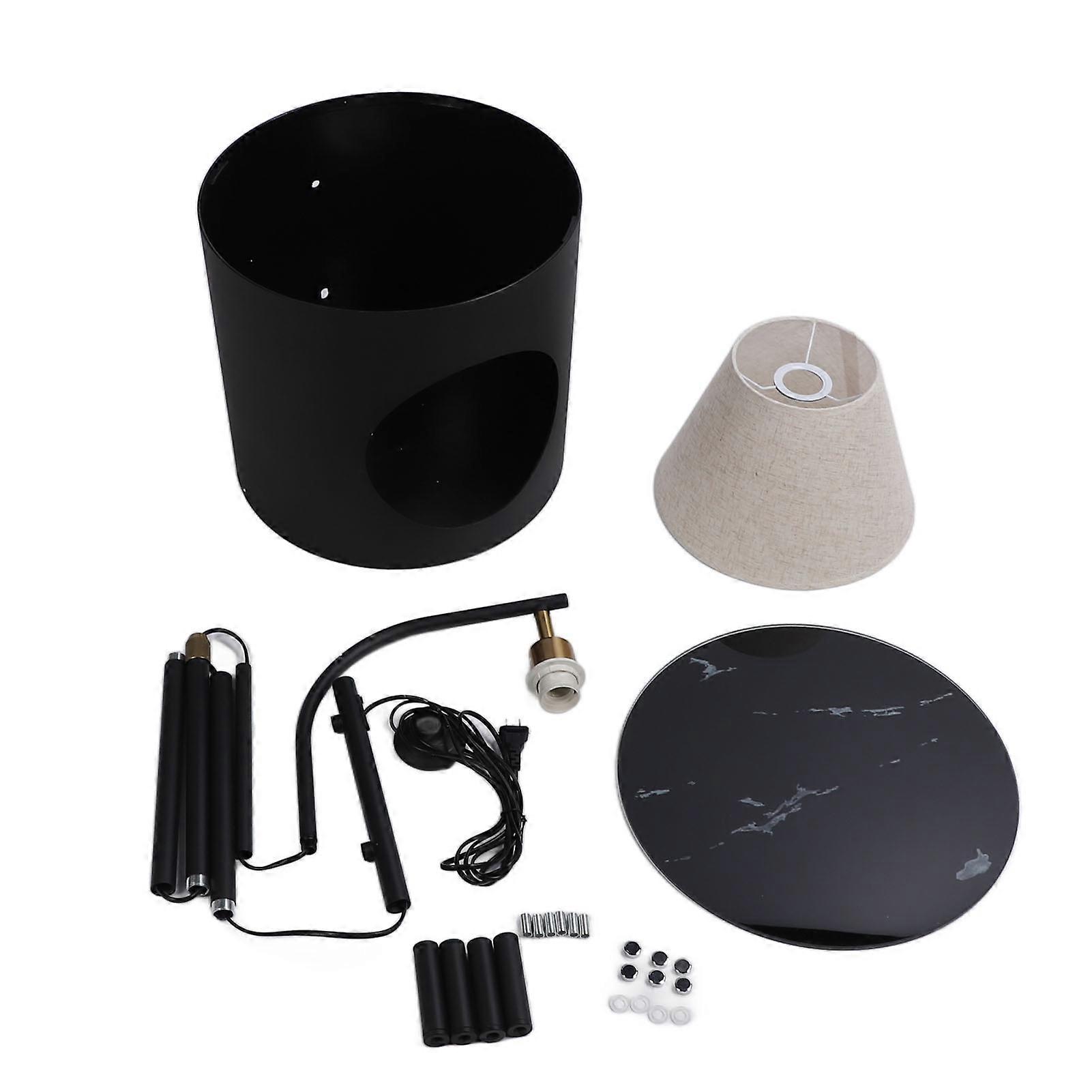 Multifunctional LED Floor Lamp with Cat House - 360° Rotating Light & Storage