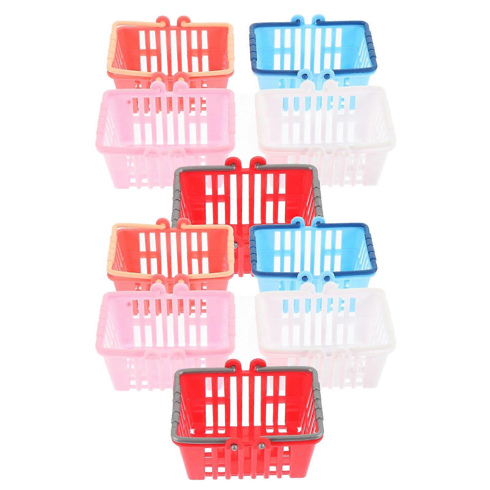 Creative Mini House Accessories 10Pcs Mini Baskets for Decoration Lightweight ABS Material