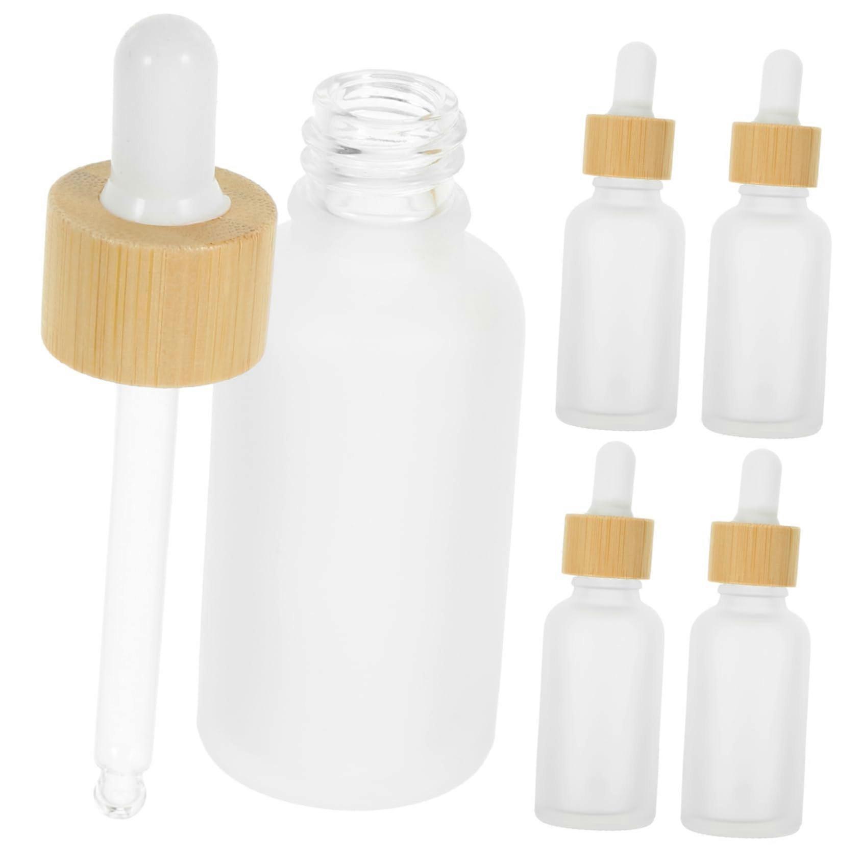 glass dropper bottle with bamboo lid oil vinegar diffuser dispenser