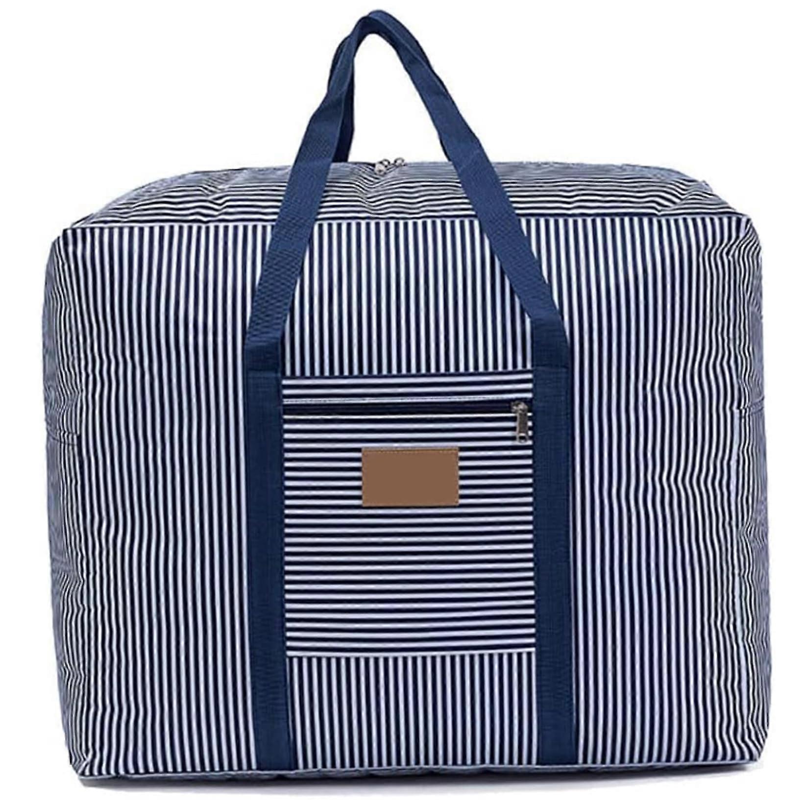 Waterproof 17x13x7 Inch Moving Bags, Large Oxford Storage Tote with Handles & Zipper for Comforters, Sheets, Clothing, Books