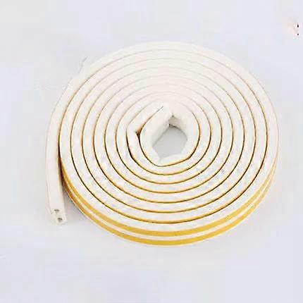DIPE Self-Adhesive Door and Window Sealing Strip, Foam Sound Insulation, 9 x 6 mm, 5 Metres, White, Anti-Collision Rubber