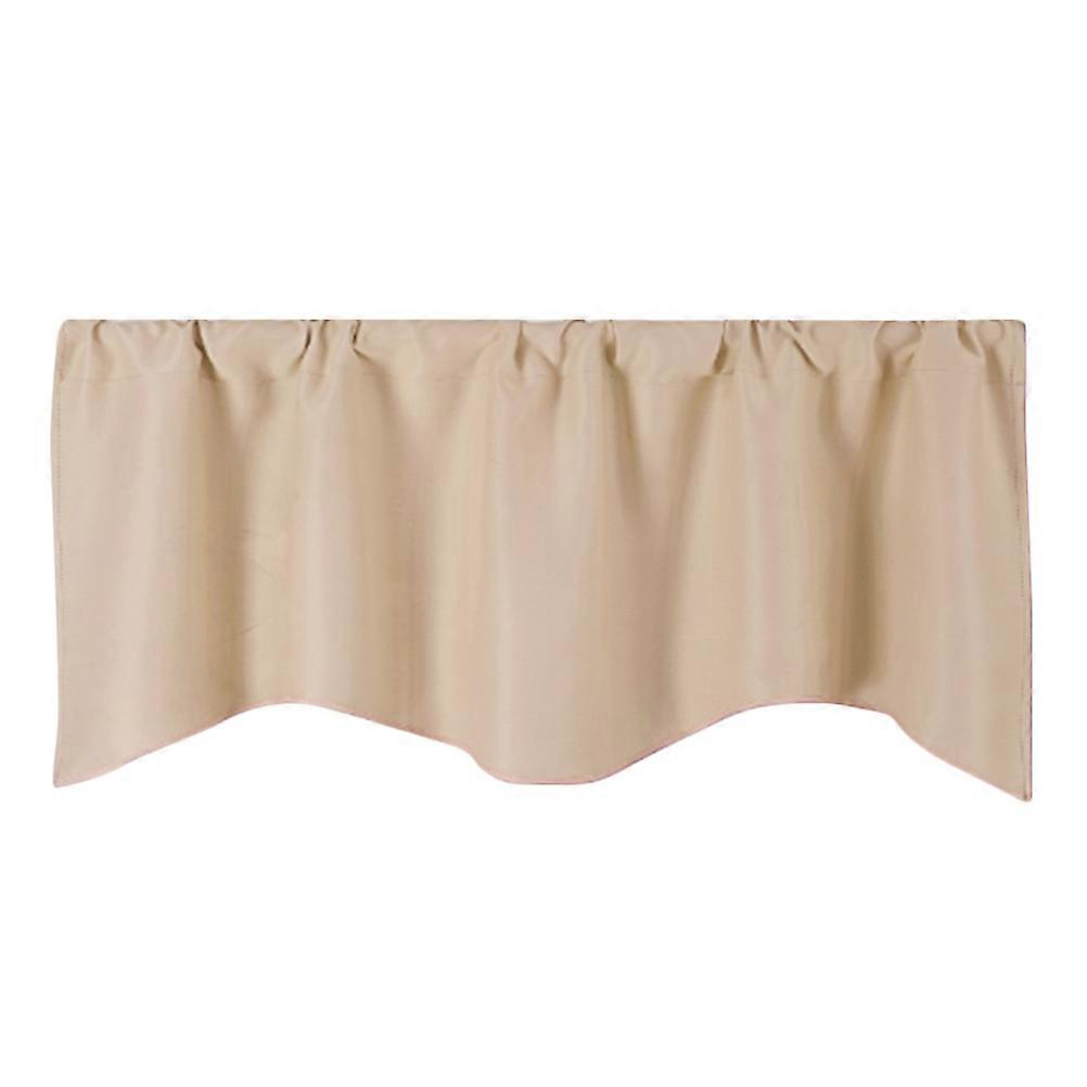 Beige Design Short Length Window Curtains for Indoor Use Home Hotel Restaurant 132x46Cm Polyester Sun Shade 1Pcs