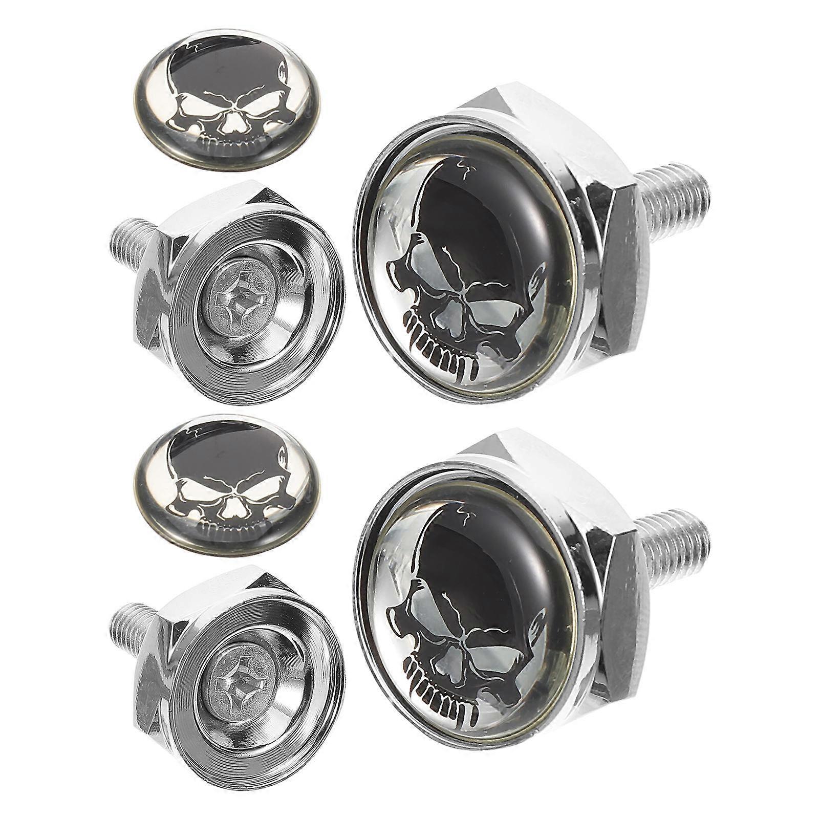 Car Screws For License Plate Anti-Theft Fastener Dark Grey Vehicle Installation 1Set
