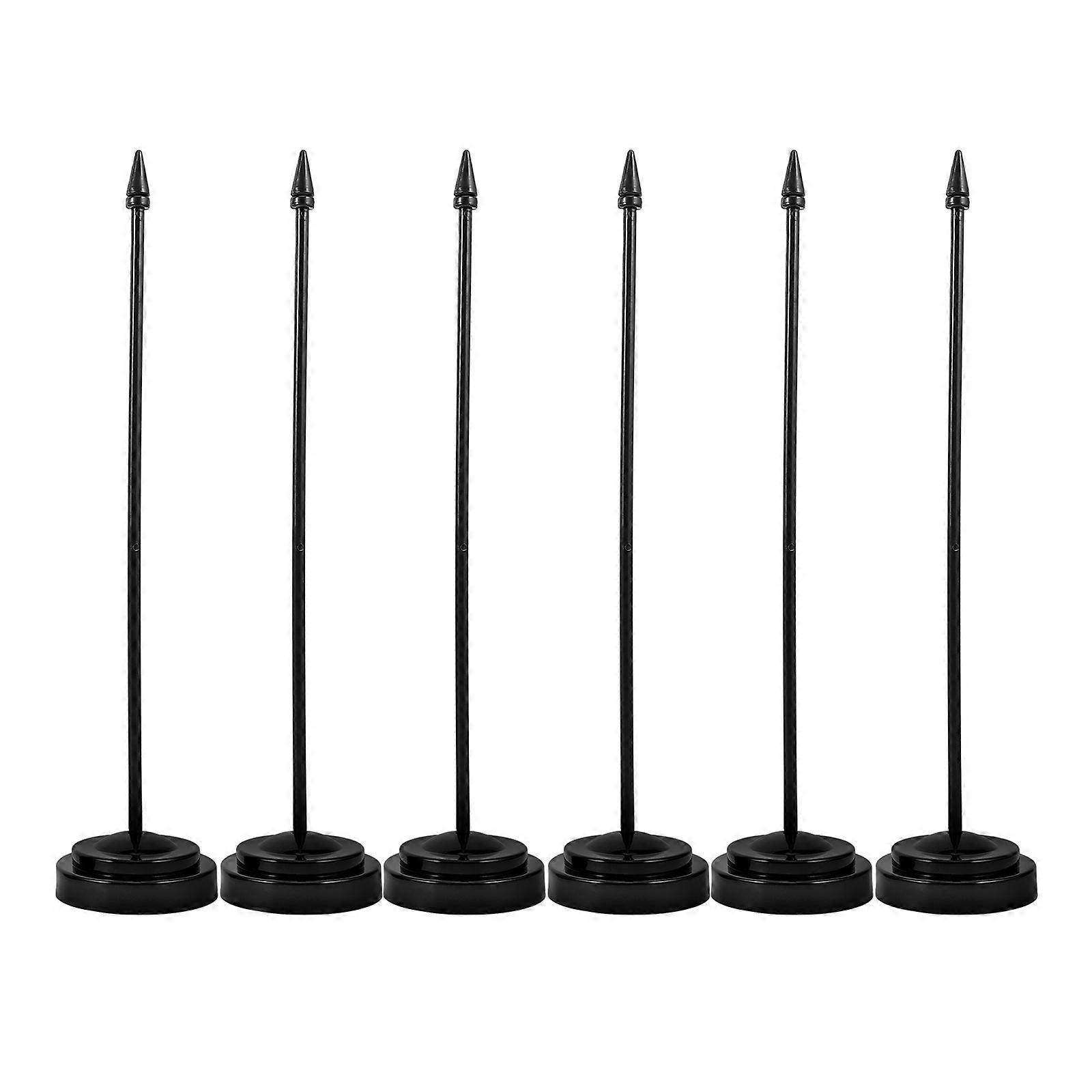 Sturdy Flag Holder Black Tabletop Flagpole For 6Pcs