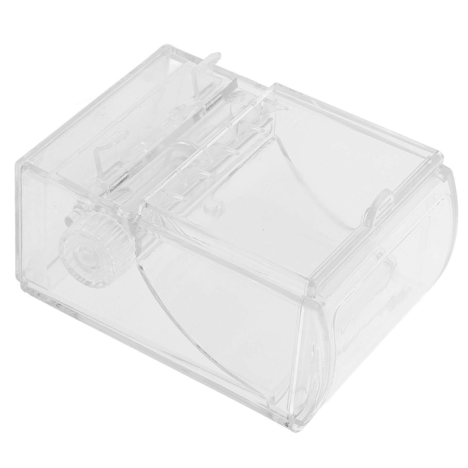 Toothpick Dispenser Home Restaurant Toothpick Holder Automatic Toothpicks Box Compact Design Transparent 10.50X7.50X5.50CM Rotating Mechanism 1Pack