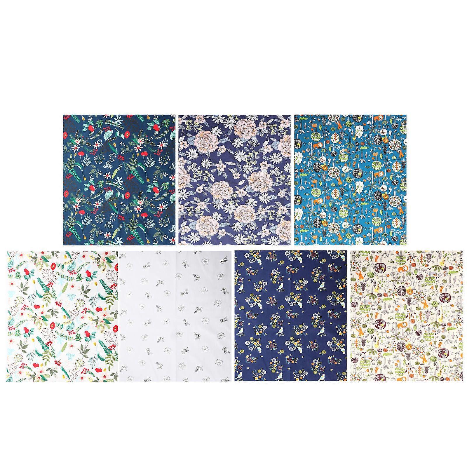 Patchwork Fabric Bundles Sewing Cotton Cloth Diy Handmade Arts and Craft Projects 40x50cm 7Pcs