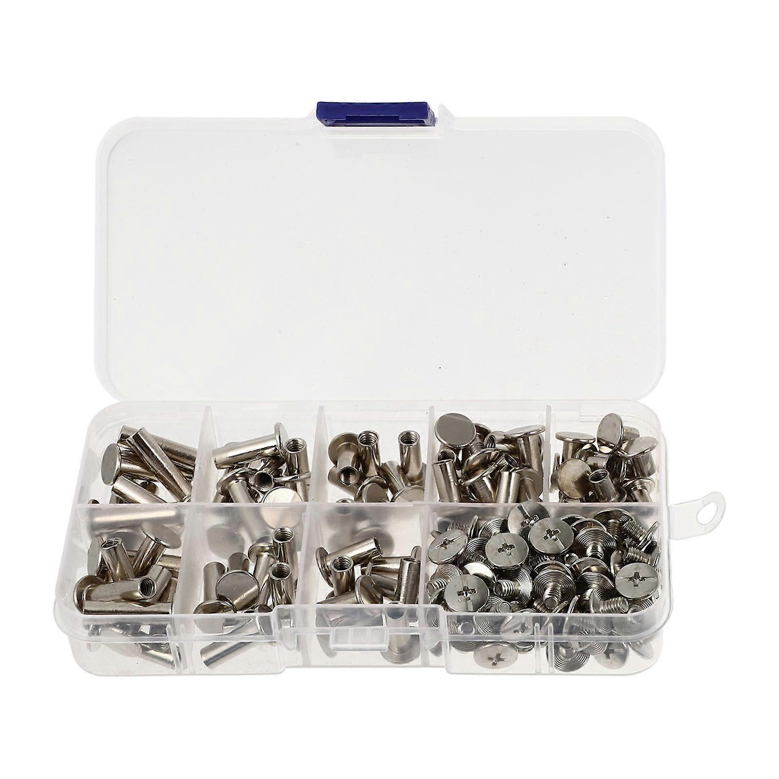 Stainless Steel Post Binding Screws & Rivet Kit for Scrapbook, Photo Album, and Craft Projects – Easy Installation, Fasteners for Art and DIY