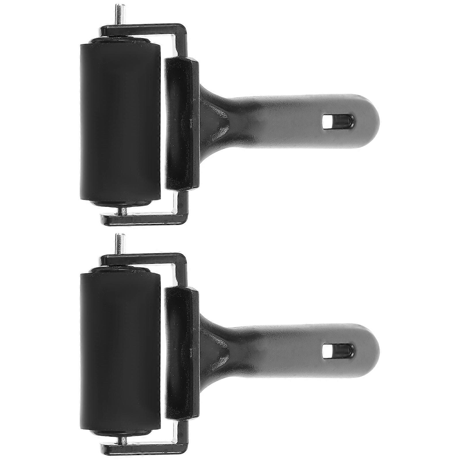 Printing Roller Tool Paint Rollers Ink Roller Crafting Various Occasions Black 2Pcs