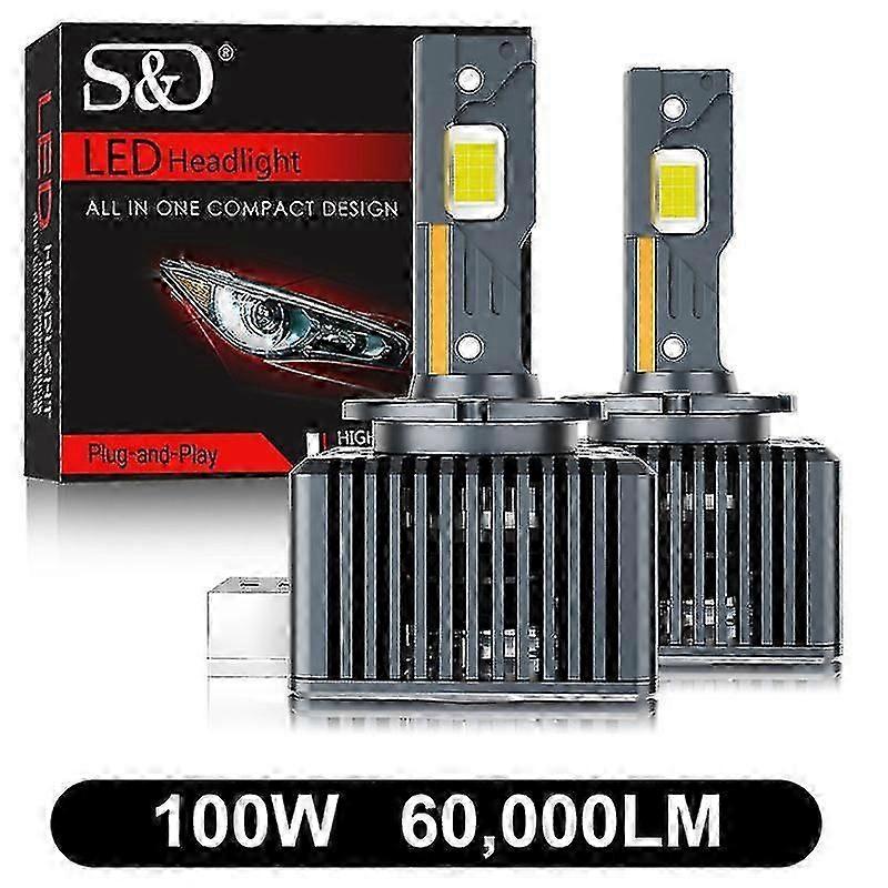 120W 80000LM-80000LM D3s Phares Led Canbus D1s D2s D4s D5s D8s D1r D2r D3r D4r D5r D8r 120W Turbo Led 5070 Csp Chip 6000K Blanc 12V 24V