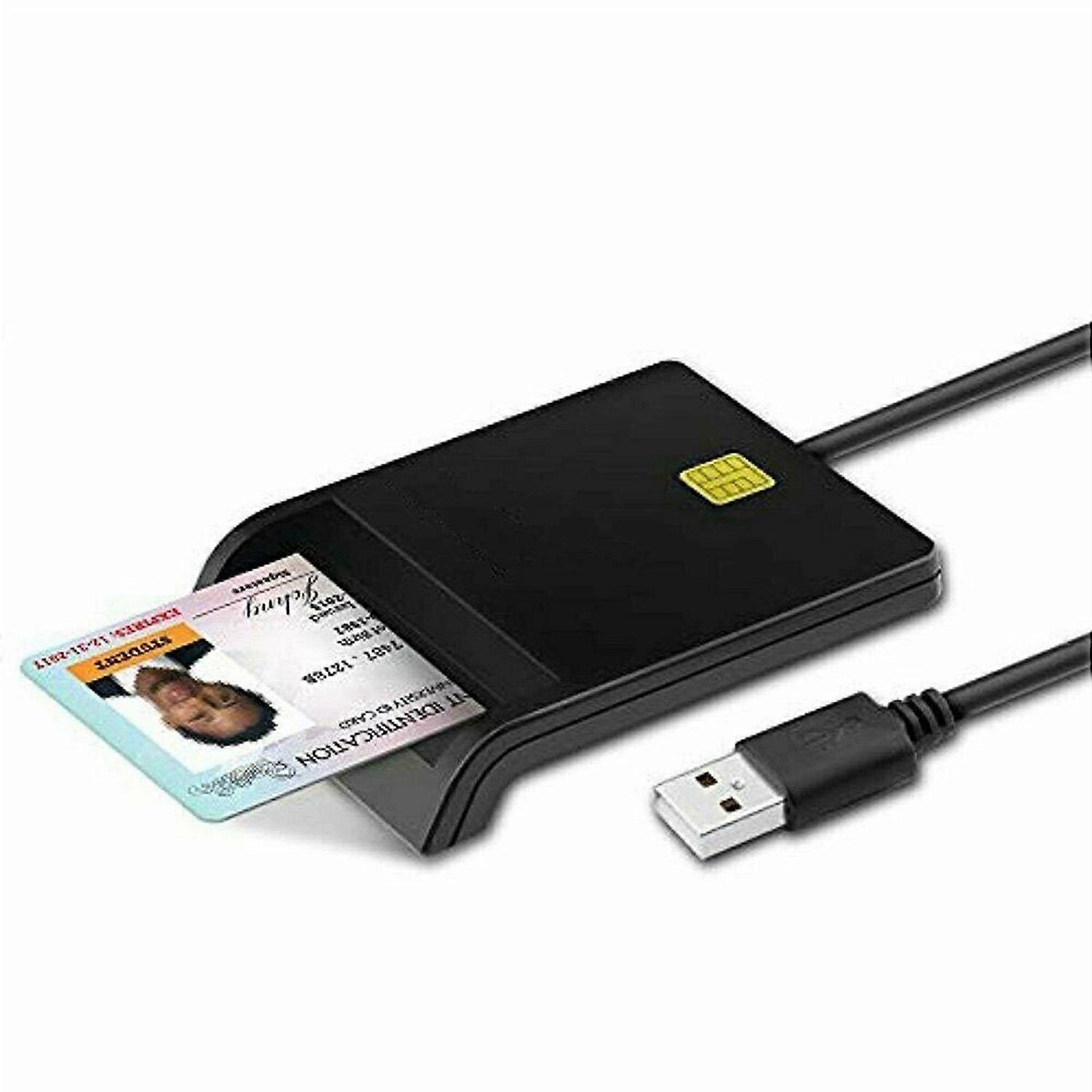USB 2.0 Chip Card Reader ID SIM Card Reader ID Card Reader Portable - Perfet