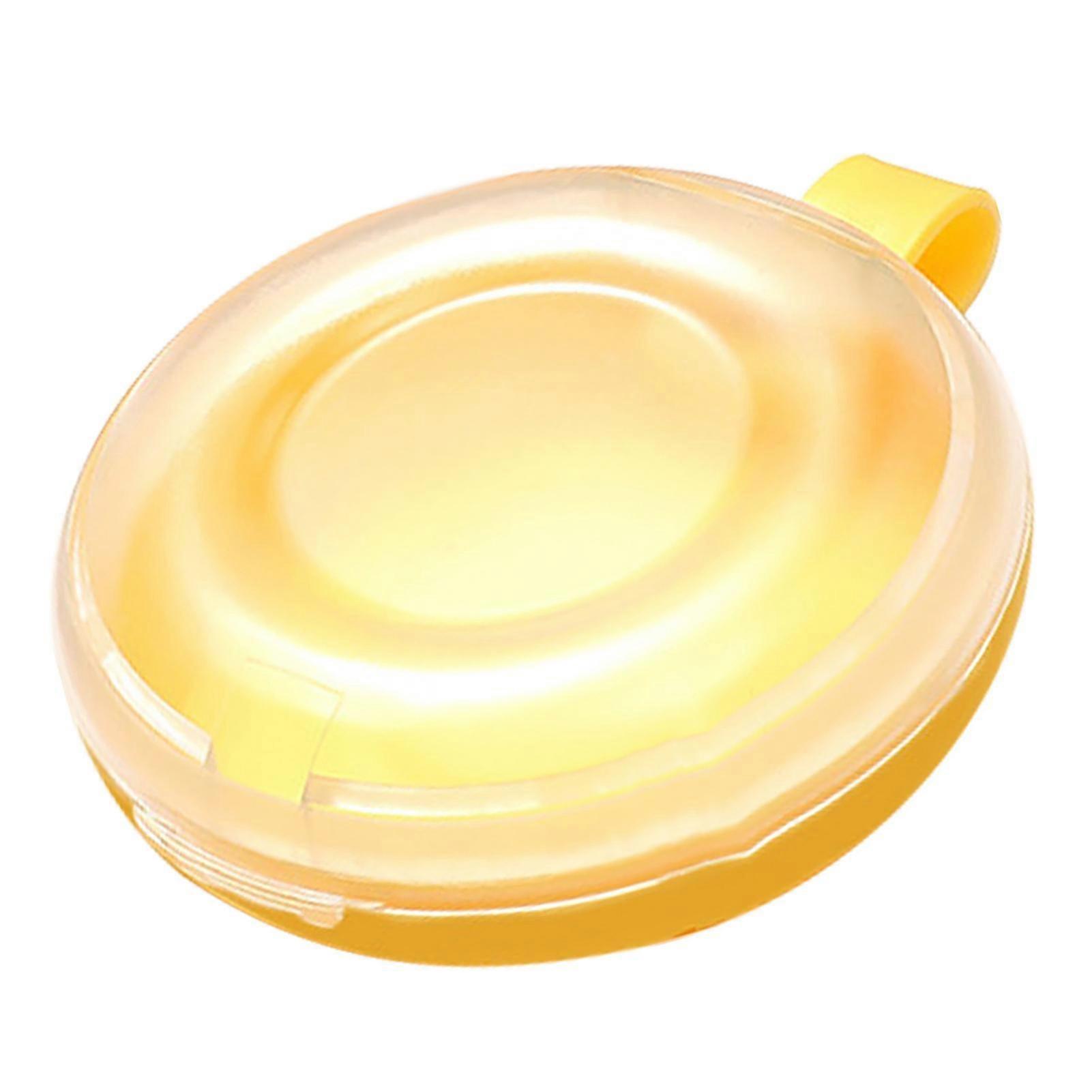 Orthodontic Retainer Storage Container Case Yellow Dust Prevention Box for Dentures and Braces
