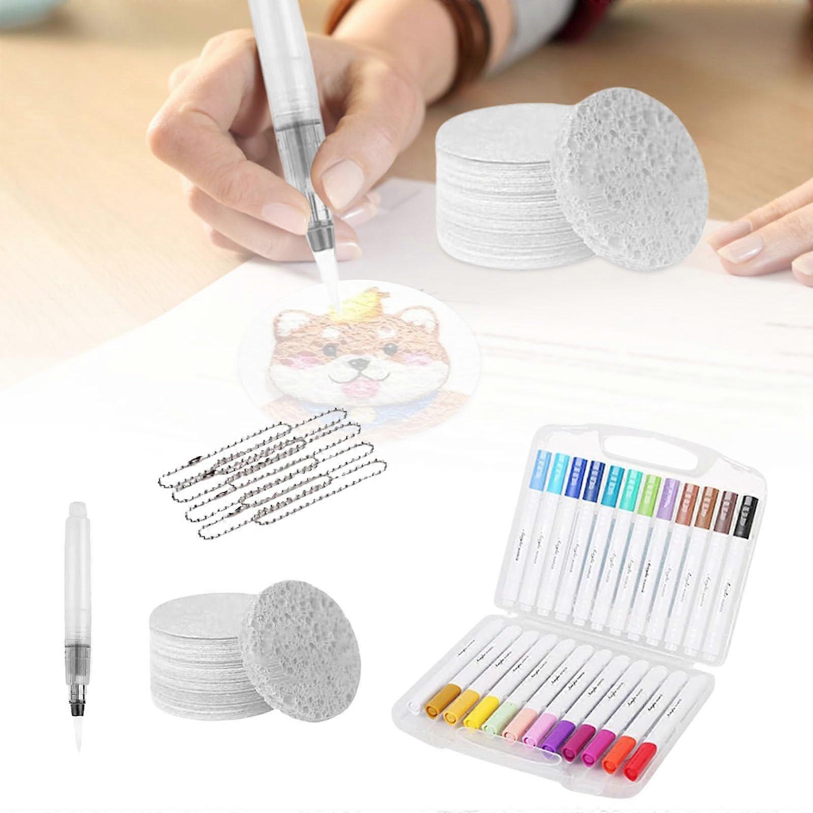 Puff-Malerei 2025 3D Drawing Set, 10ml White Paint, Canvas, Sponge, Texture Art Supplies, Size 15.5cm
