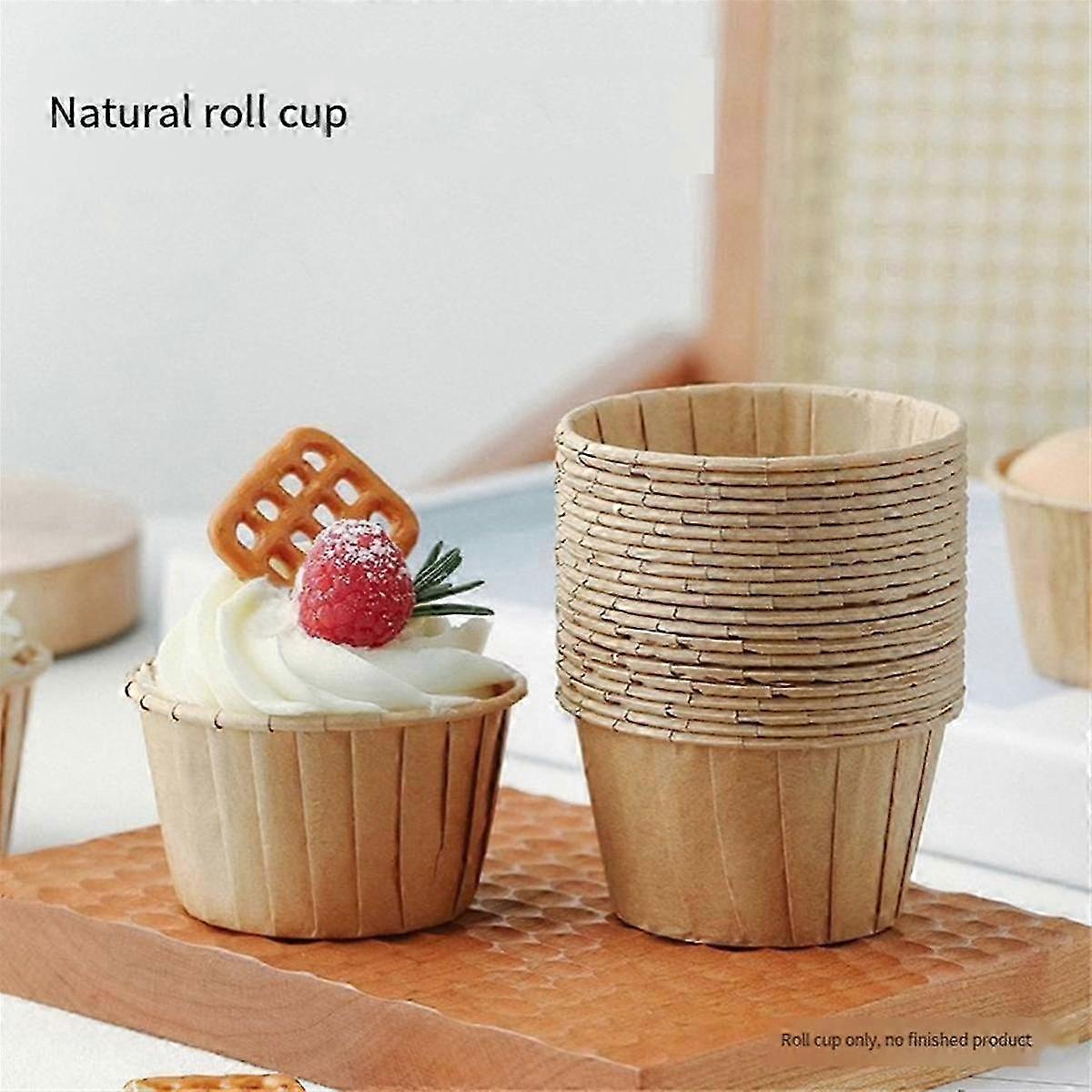 Cupcake Cups, Household Roll Muffin Cups, High Temperature Resistant Paper Trays for Baking