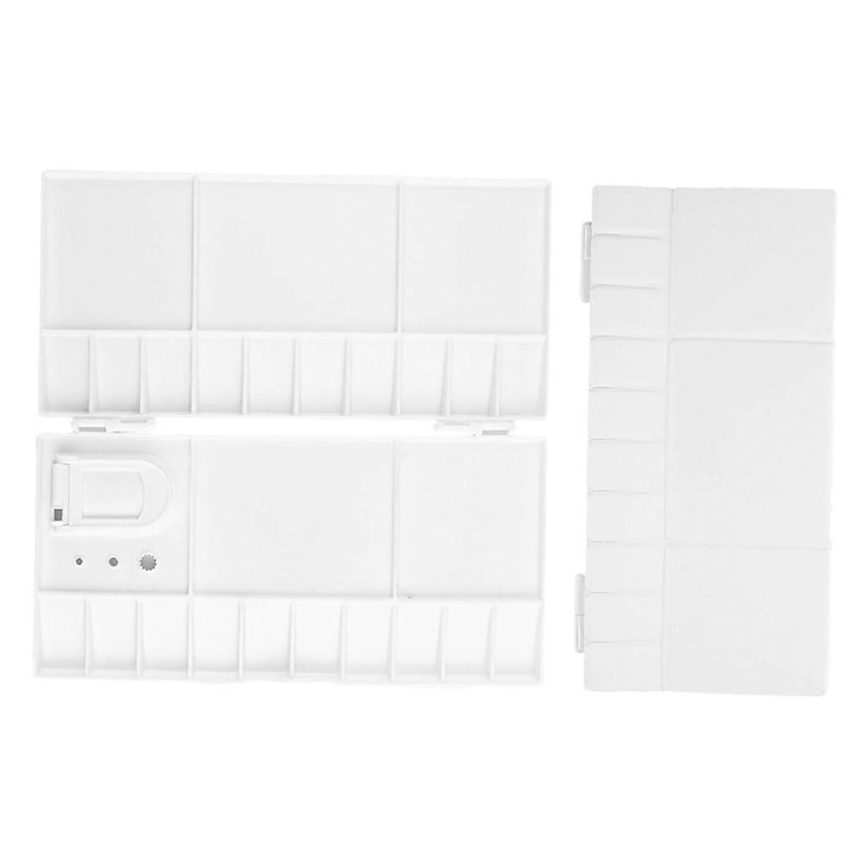 Foldable Plastic Watercolor Palette Set of 2 with Compartments for Artists and Students Durable for Watercolors and Gouache