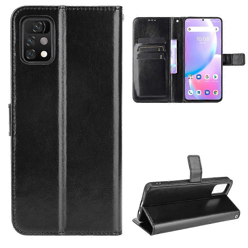 For Umidigi A11 Pro Max Crazy Horse Texture Horizontal Flip Leather Case with Holder & Card Slots & Lanyard
