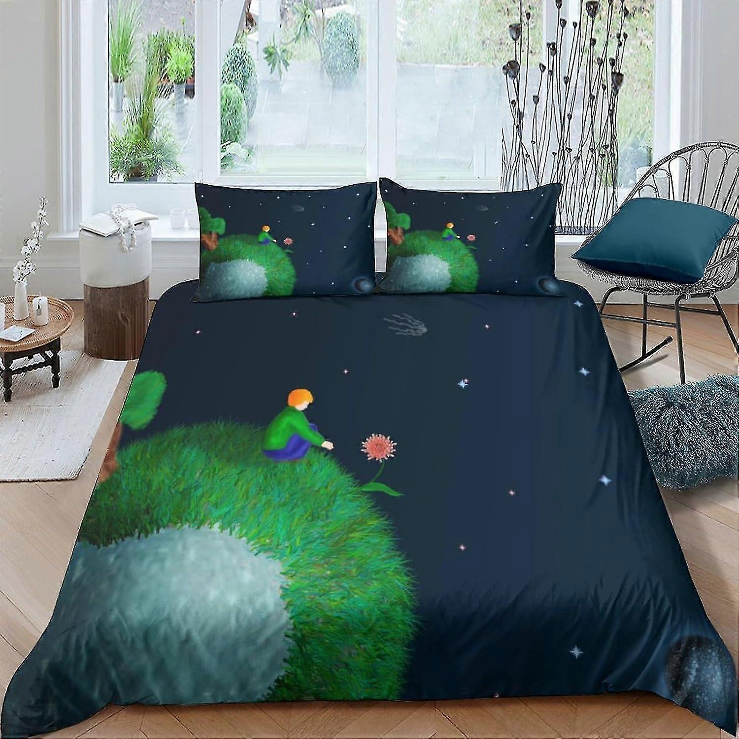 3D Print Anime Characters Duvet Cover Bedding Set for Teens and Adults Soft Microfiber with Zipper Closure
