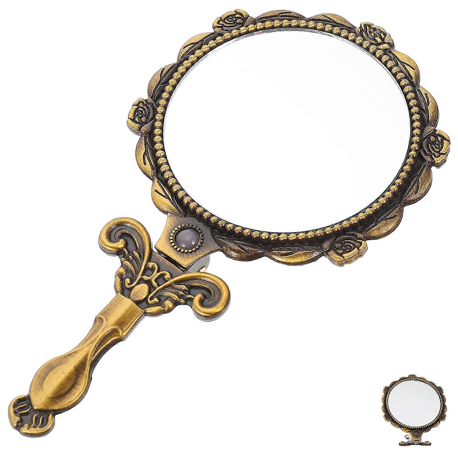 Handheld Folding Mirror Portable High-Definition Reflection for Outdoor Use 11.6x6.3cm 1Pcs