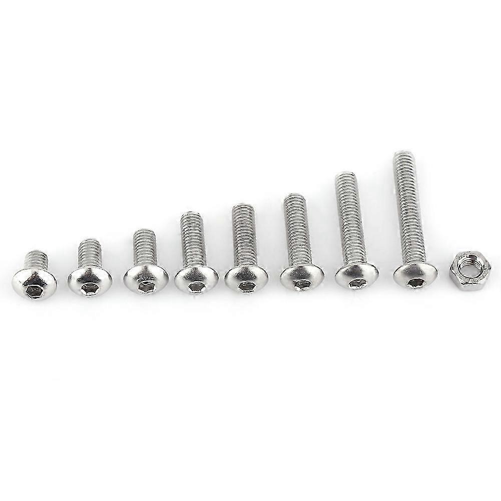 SS304 Steel Hex Socket M5 Screws Bolts and Nuts Fastener (Button head)