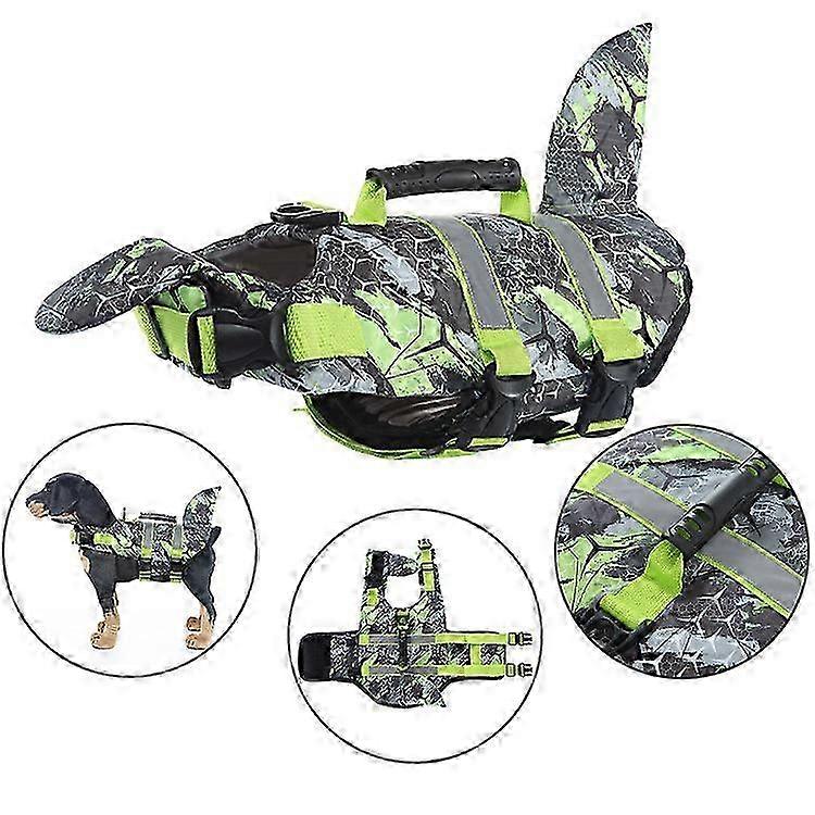 そしてバック水着ジャケットペット浮力のある犬水着Sミリタリースタイル