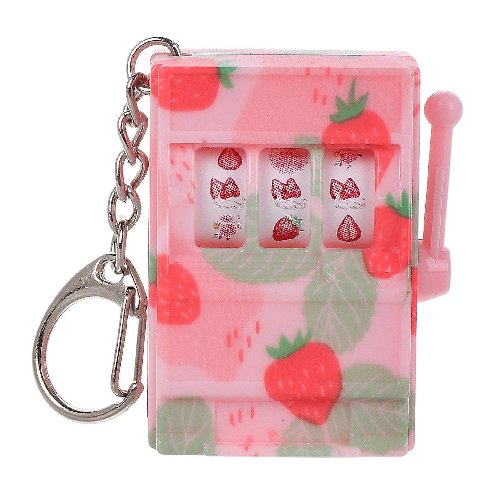 Mini Claw Machine Keychain Toy Style Metal And Plastic Key Attachment For Backpack Charm Party Decorations 1Pack