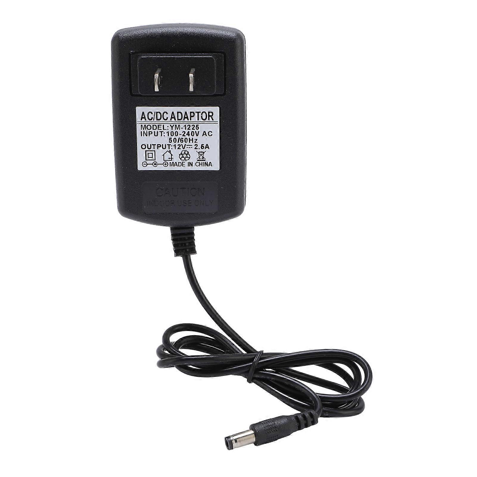12V 2.5A Power Adapter for LED Displays, Speakers, Security Systems with 5.5x2.5mm Plug