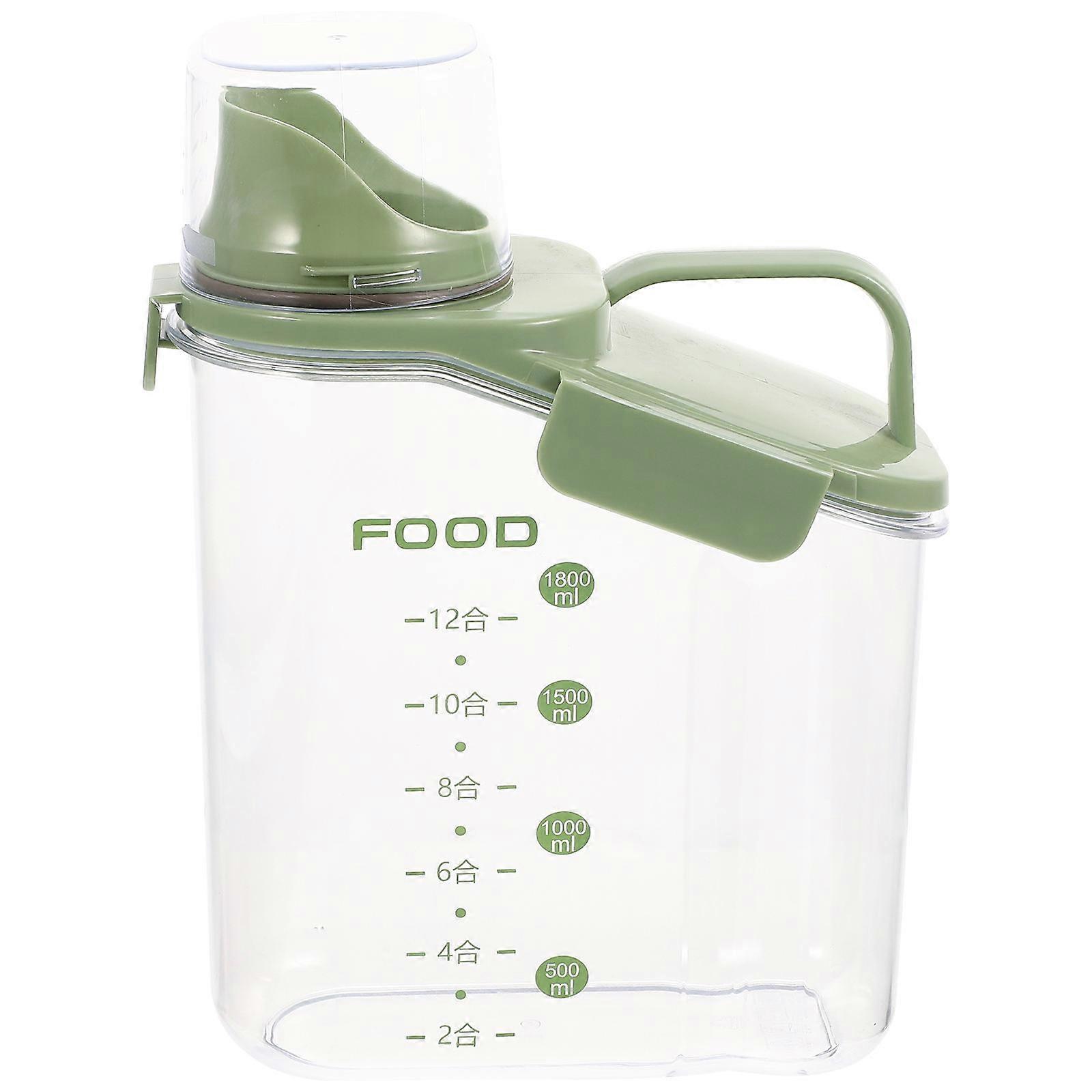 Fresh Keeping Grain Container Airtight Plastic Rice Storage Wide Bottleneck and Lid Home Users 1Pcs