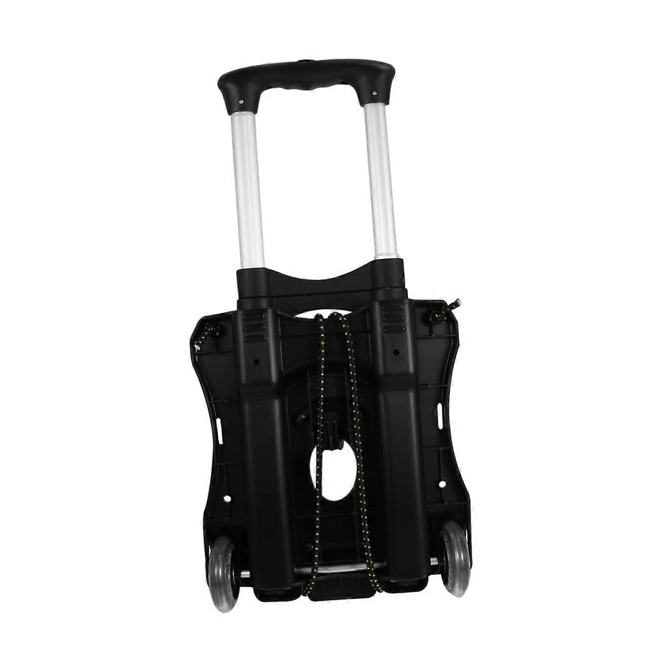 Folding Trolley Black - Foldable Luggage Trolley, Portable Shopping Cart, 1 X Folding Trolley, Compact Trailer