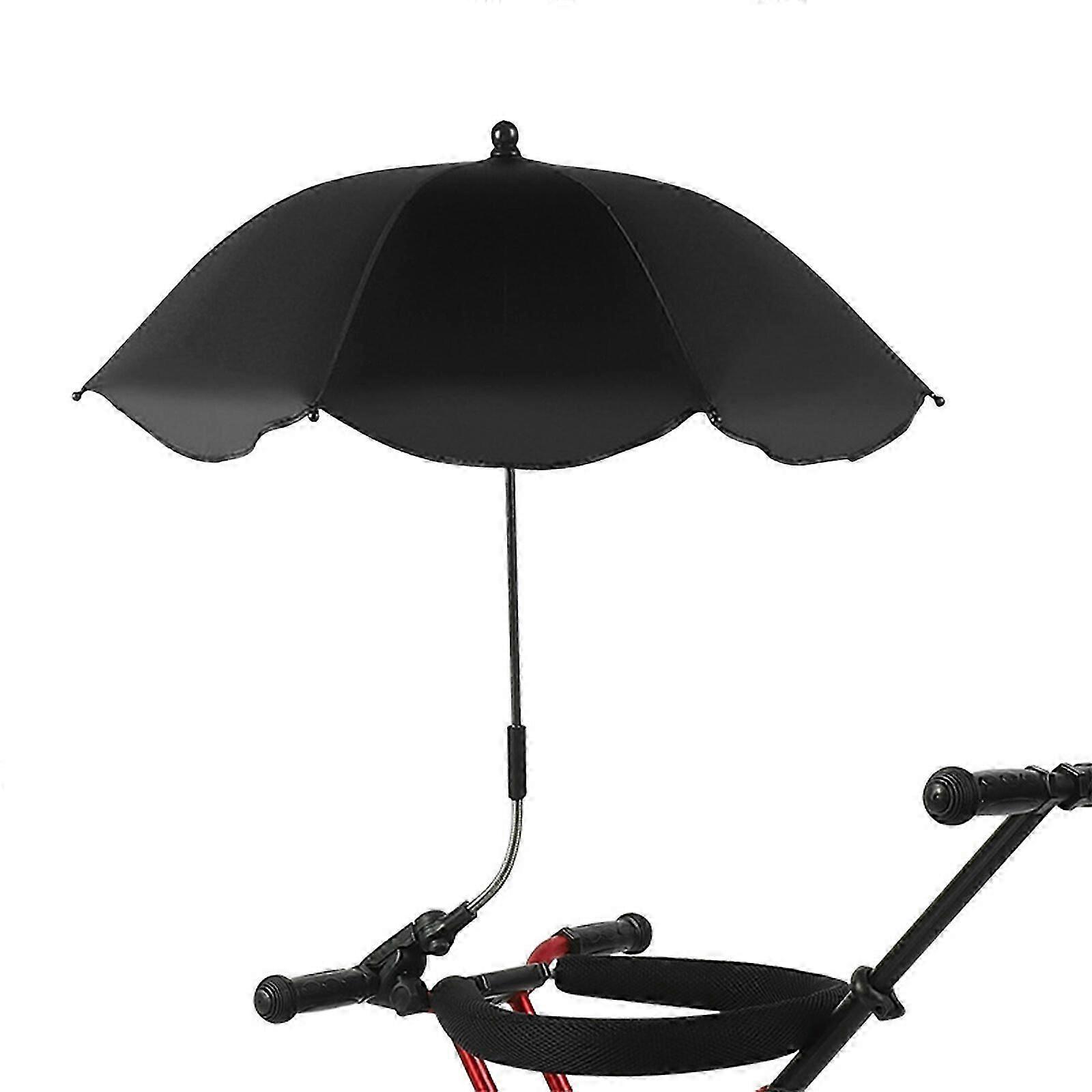 Portable Beach Umbrella with UV Protection and Universal Clamp for Chairs, Strollers, Golf Carts, and Wheelchairs