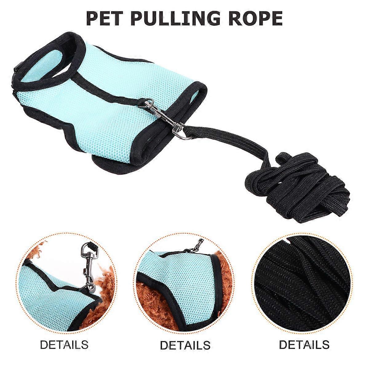 Rabbit Traction Rope Small Pet Harness Vest Outdoor Walking Comfortable Durable Pulling Mesh for Rabbits and Small Pets