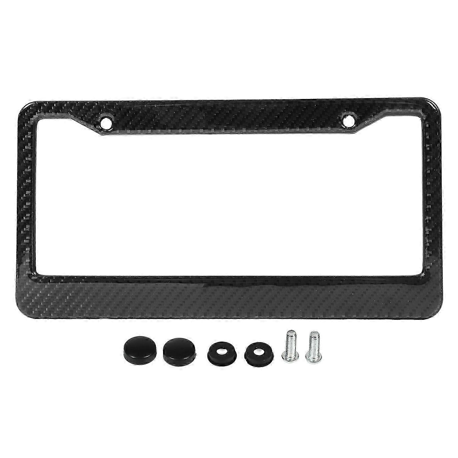 Universal Dry Carbon Fiber License Plate Frame - Replacement Compatible with CMAX, Focus, Fiesta, Kuga & Mondeo Models