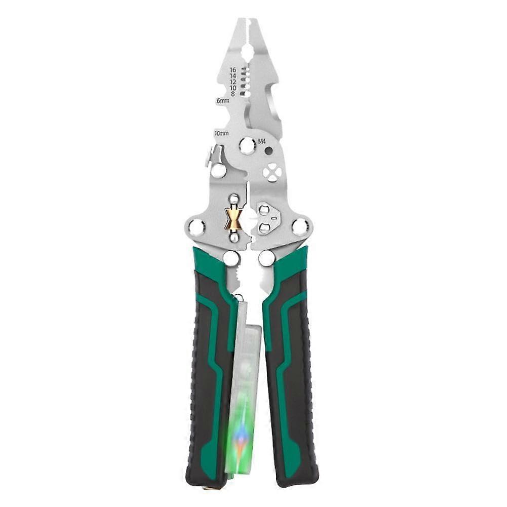 Wire Stripper with Power Measurement Function, Multifunctional Cutting, Crimping, Measuring, Electricity for Electricians, Pliers